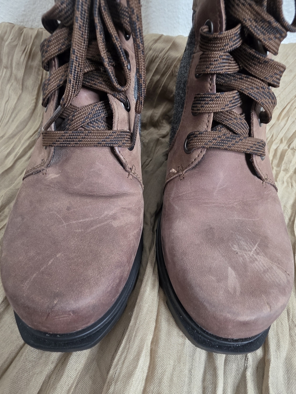 Sorel Joan Of Arctic Wedge III Lexi Boots Size 9 Waterproof Leather & Grey Felt - Picture 8 of 11